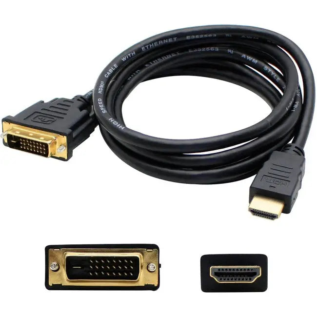 AddOn 5-Pack of 6ft HDMI Male to DVI-D Male Black Adapters AddOn