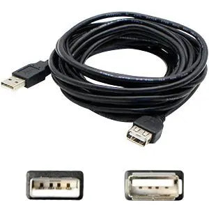 AddOn 5-Pack of 6ft HP Q6264A Compatible USB 2.0 (A) Male to USB 2.0 (B) Male Black Extension Cables AddOn