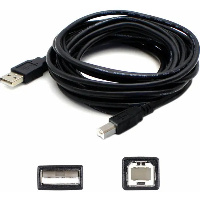 AddOn 5-Pack of 6ft USB 2.0 (A) Male to USB 2.0 (B) Male Black Extension Cables AddOn