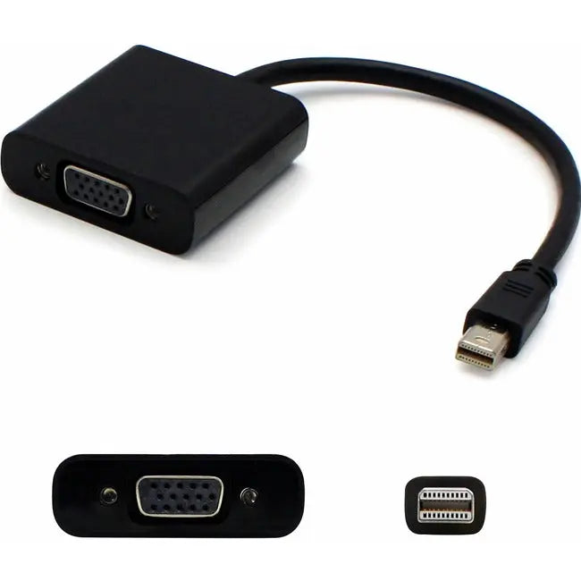AddOn 5-Pack of 8in Mini-DisplayPort Male to VGA Female Black Adapter Cables with Support for Intel Thunderbolt? AddOn