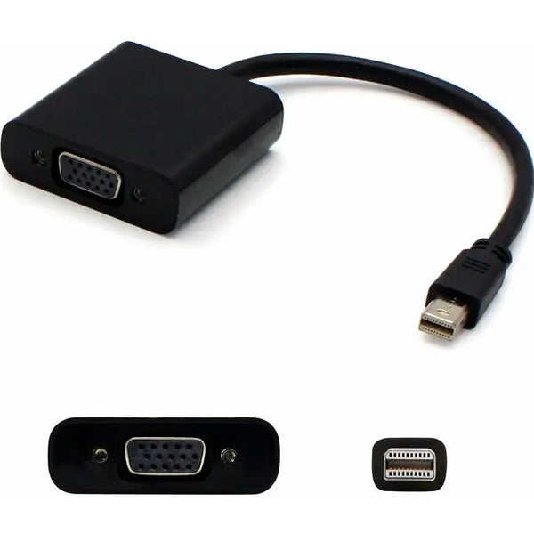 AddOn 5-Pack of 8in Mini-DisplayPort Male to VGA Female Black Adapter Cables with Support for Intel Thunderbolt? AddOn