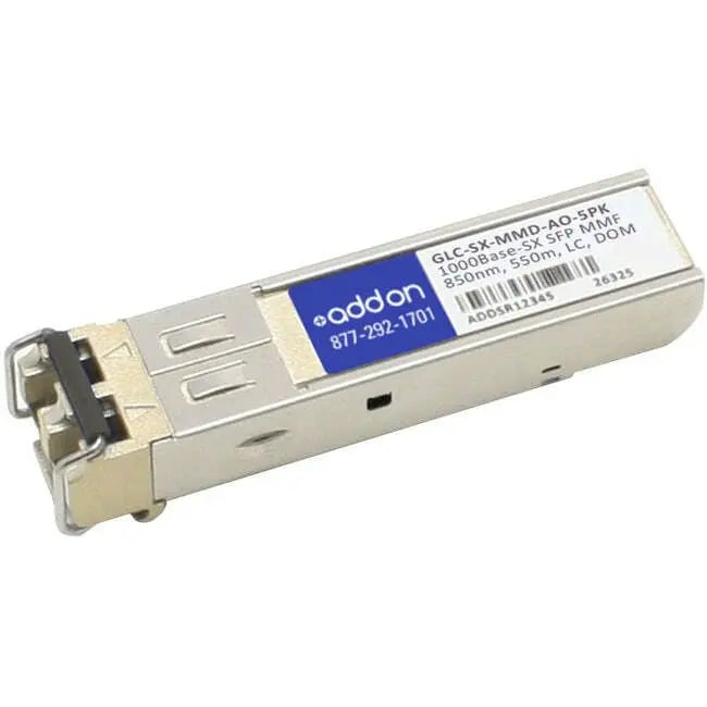 AddOn-5-Pack-of-Cisco-GLC-SX-MMD-Compatible-TAA-Compliant-1000Base-SX-SFP-Transceiver-_MMF_-850nm_-550m_-LC_-DOM_-AddOn-335344833