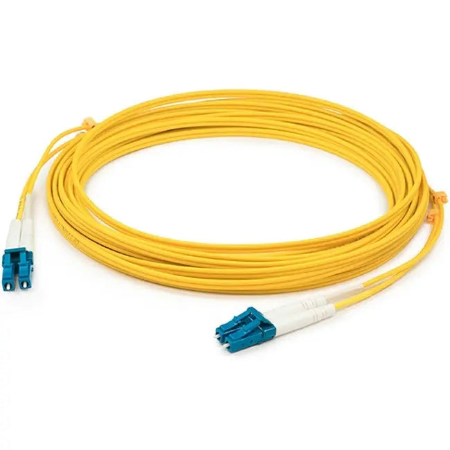 AddOn 50m LC (Male) to LC (Male) Yellow OS1 Duplex Fiber OFNR (Riser-Rated) Patch Cable AddOn