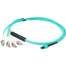 AddOn 5m MPO (Female) to 8xLC (Male) 8-strand Aqua OM4 Fiber Fanout Cable AddOn