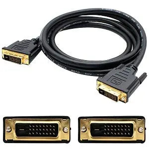 AddOn 6ft HP DC198A Compatible DVI-D Male to Male Black Cable AddOn