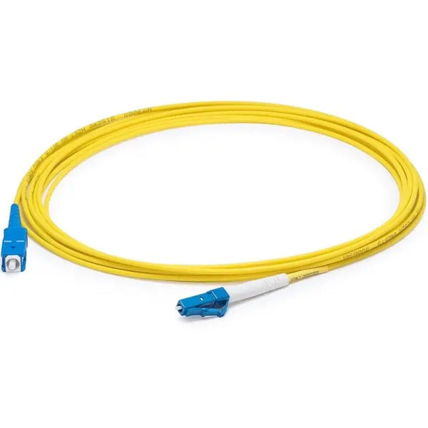 AddOn 6m LC (Male) to SC (Male) Yellow OS1 Simplex Fiber OFNR (Riser-Rated) Patch Cable AddOn
