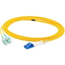 AddOn 7m ASC (Male) to LC (Male) Yellow OS1 Duplex Fiber OFNR (Riser-Rated) Patch Cable AddOn