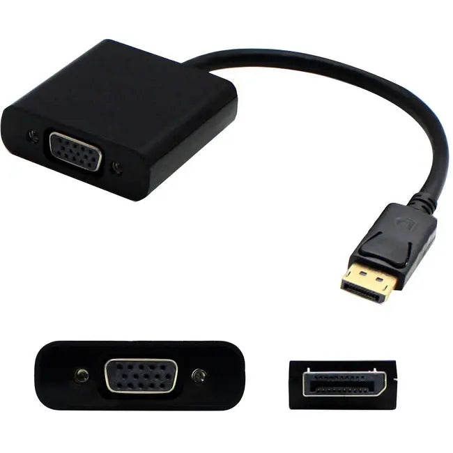 AddOn 8in HP AS615AA Compatible DisplayPort Male to VGA Female Black Adapter AddOn