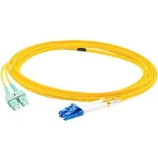 AddOn 8m ASC (Male) to LC (Male) Yellow OS1 Duplex Fiber OFNR (Riser-Rated) Patch Cable AddOn