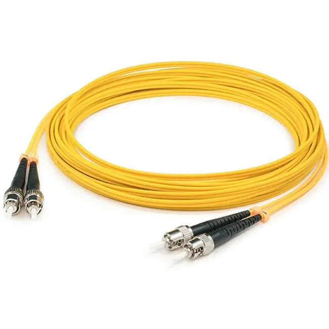 AddOn 8m ST (Male) to ST (Male) Yellow OS1 Duplex Fiber OFNR (Riser-Rated) Patch Cable AddOn