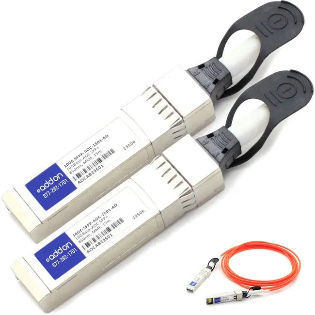 AddOn Brocade Compatible TAA Compliant 10GBase-AOC SFP+ to SFP+ Direct Attach Cable (850nm, MMF, 15m) AddOn