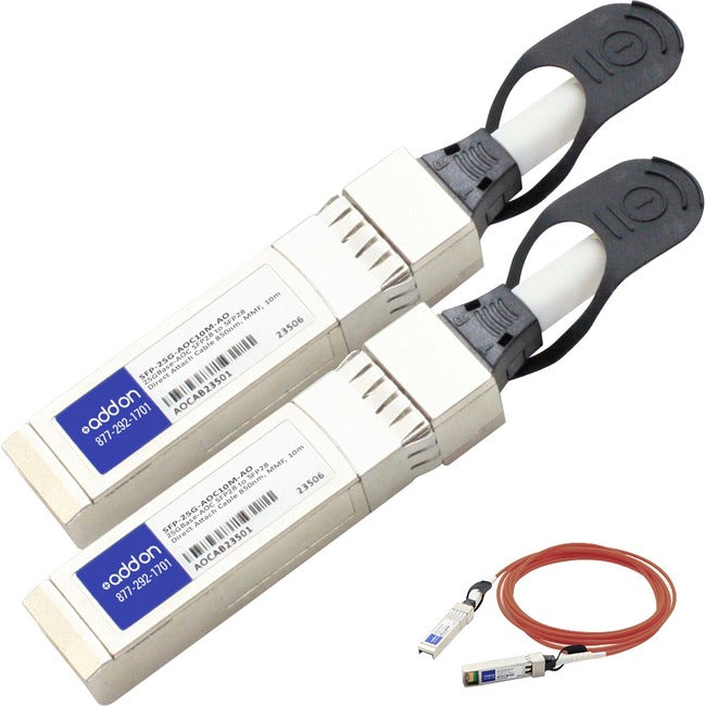 AddOn Cisco Compatible TAA Compliant 25GBase-AOC SFP28 to SFP28 Direct Attach Cable (850nm, MMF, 10m) AddOn