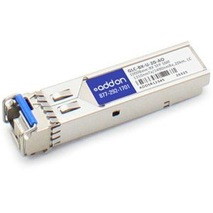 AddOn Cisco GLC-BX-U Compatible TAA Compliant 1000Base-BX SFP Transceiver (SMF, 1310nmTx/1490nmRx, 20km, LC) AddOn