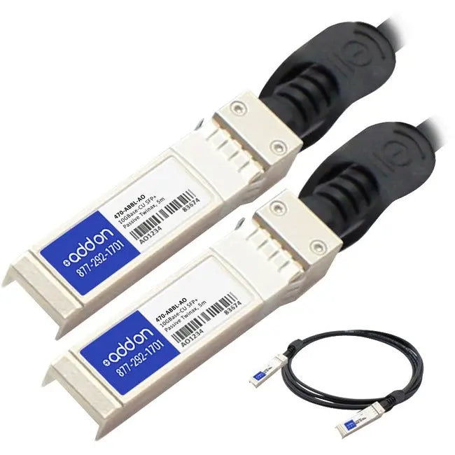 AddOn Dell 470-ABBL Compatible TAA Compliant 10GBase-CU SFP+ to SFP+ Direct Attach Cable (Passive Twinax, 5m) AddOn