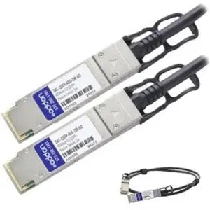 AddOn Dell DAC-QSFP-40G-1M Compatible TAA Compliant 40GBase-CU QSFP+ to QSFP+ Direct Attach Cable (Passive Twinax, 1m) AddOn