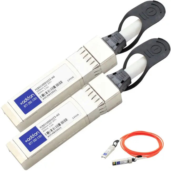 AddOn Finisar FCBG110SD1CC5 Compatible TAA Compliant 10GBase-AOC SFP+ to SFP+ Direct Attach Cable (850nm, MMF, 3.5m) AddOn