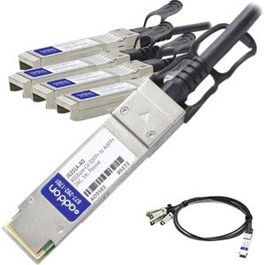 AddOn HP JG331A Compatible TAA Compliant 40GBase-CU QSFP+ to 4xSFP+ Direct Attach Cable (Passive Twinax, 5m) AddOn