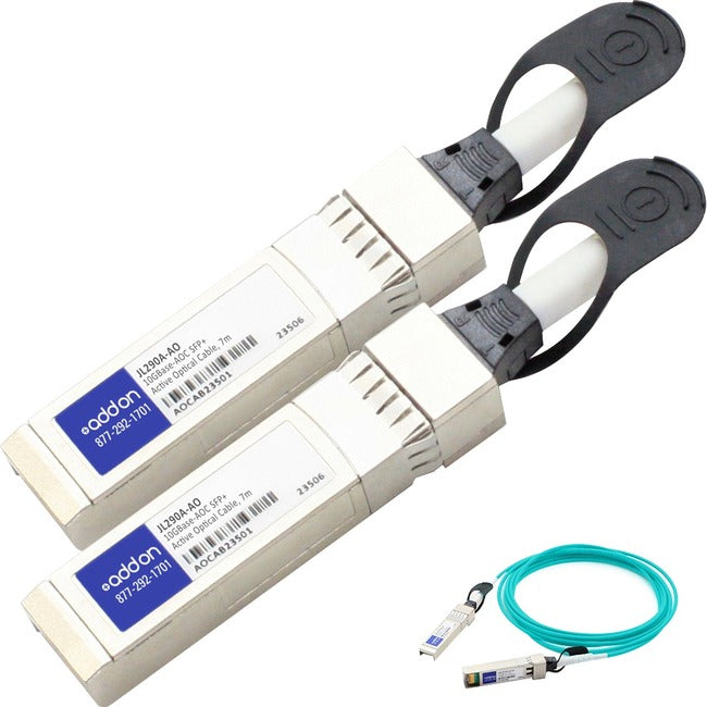 AddOn HP JL290A Compatible TAA Compliant 10GBase-AOC SFP+ to SFP+ Active Optical Cable (850nm, MMF, 7m) AddOn