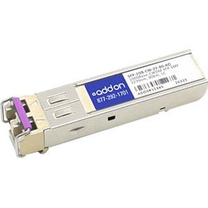 AddOn MSA and TAA Compliant 1000Base-CWDM SFP Transceiver (SMF, 1270nm, 80km, LC) AddOn