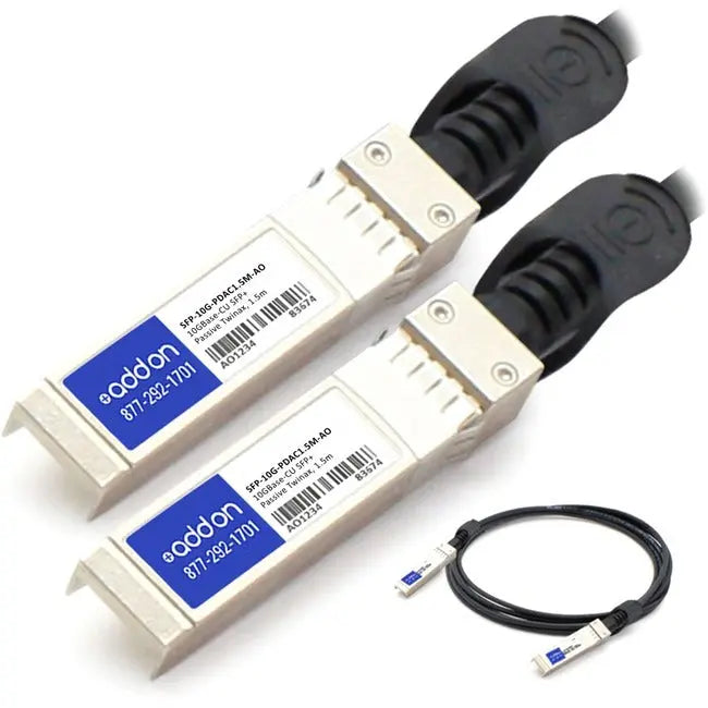 AddOn MSA and TAA Compliant 10GBase-CU SFP+ to SFP+ Direct Attach Cable (Passive Twinax, 15m) AddOn