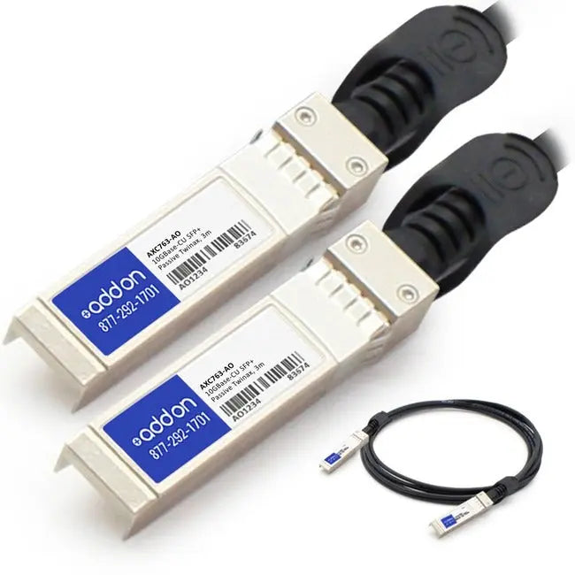 AddOn Netgear AXC763 Compatible TAA Compliant 10GBase-CU SFP+ to SFP+ Direct Attach Cable (Passive Twinax, 3m) AddOn