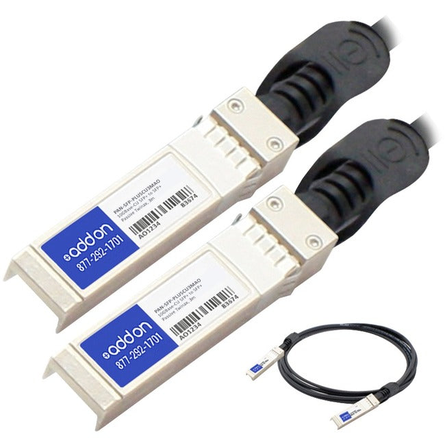 AddOn Palo Alto Networks PAN-SFP-PLUS-CU-3M Compatible TAA Compliant 10GBase-CU SFP+ to SFP+ Direct Attach Cable (Passive Twinax, 3m) AddOn