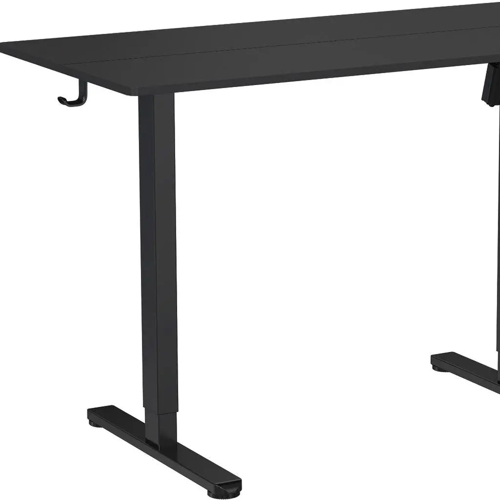 Adjustable Black Wood and Stainless Steel Standing Desk Homeroots