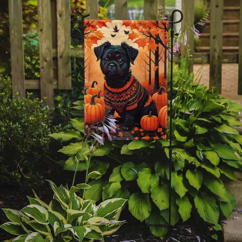 Affenpinscher Fall Garden Flag Caroline's Treasures