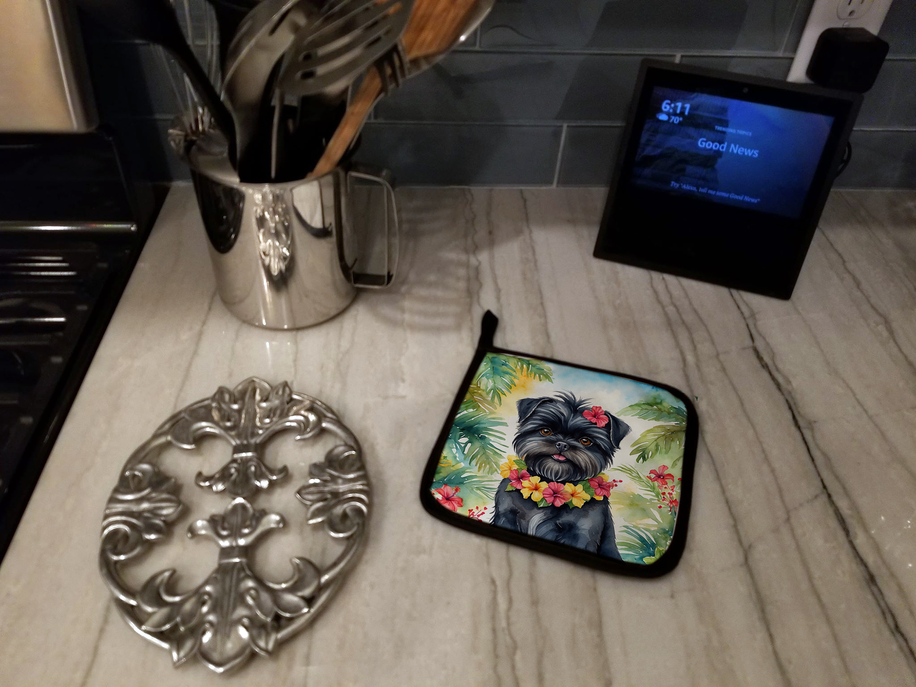 Affenpinscher Luau Pair of Pot Holders Caroline's Treasures