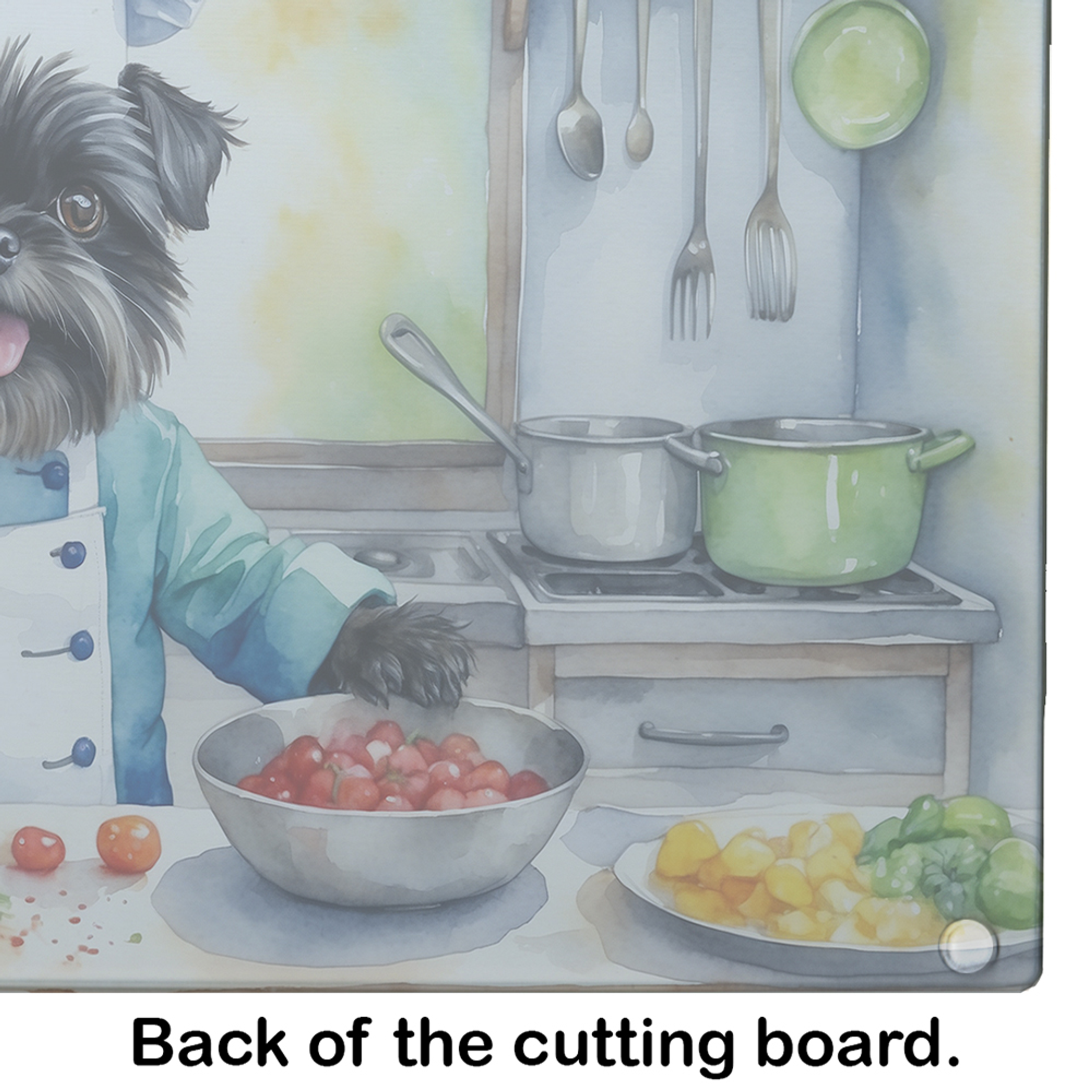 Affenpinscher The Chef Glass Cutting Board Caroline's Treasures
