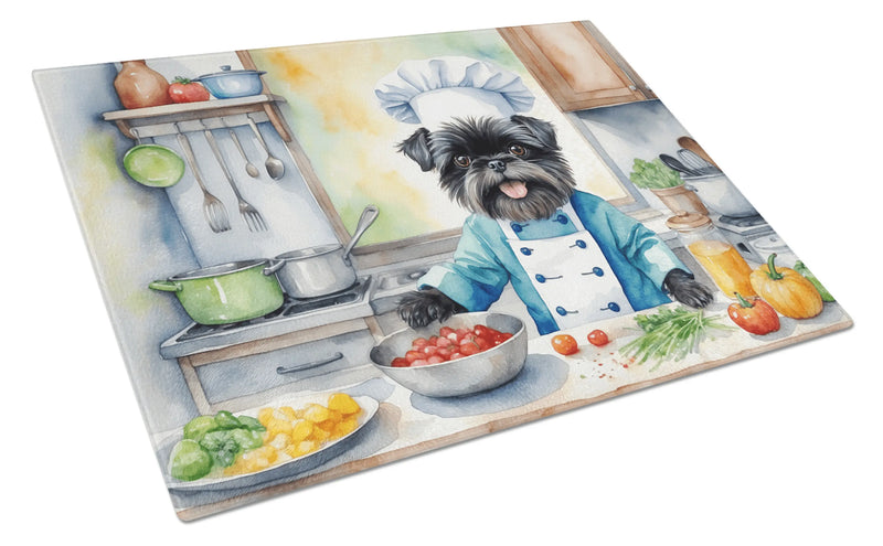 Affenpinscher The Chef Glass Cutting Board Caroline's Treasures