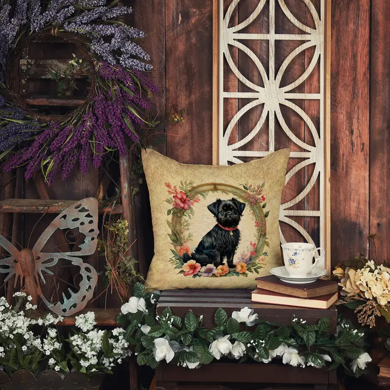 Affenpinscher and Flowers Pair of Pot Holders Caroline's Treasures