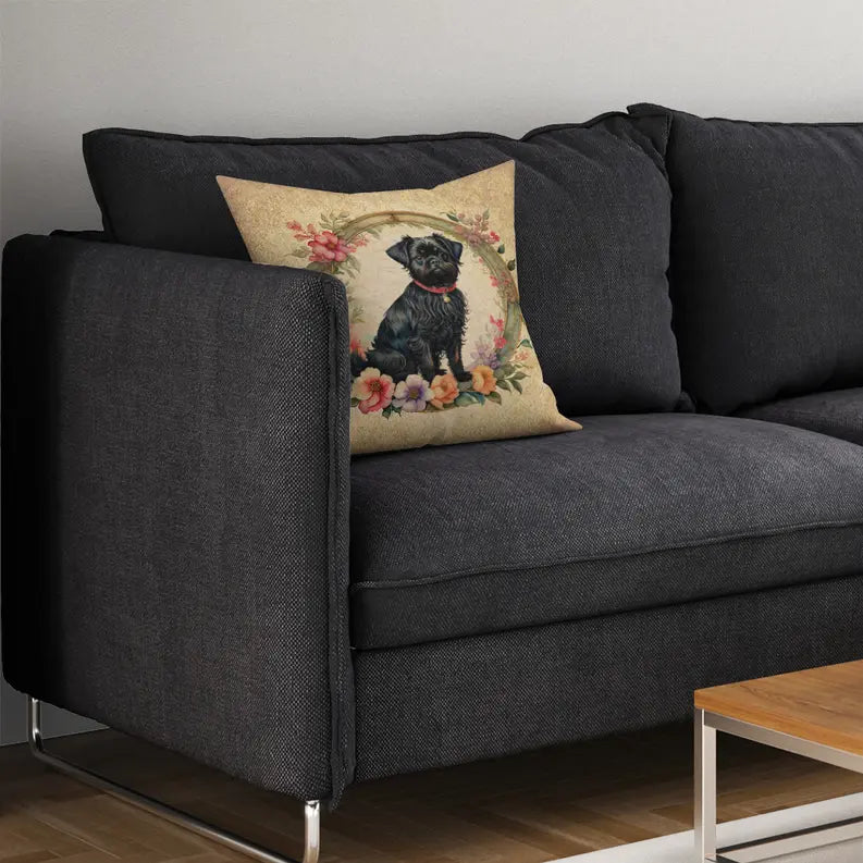 Affenpinscher and Flowers Pair of Pot Holders Caroline's Treasures