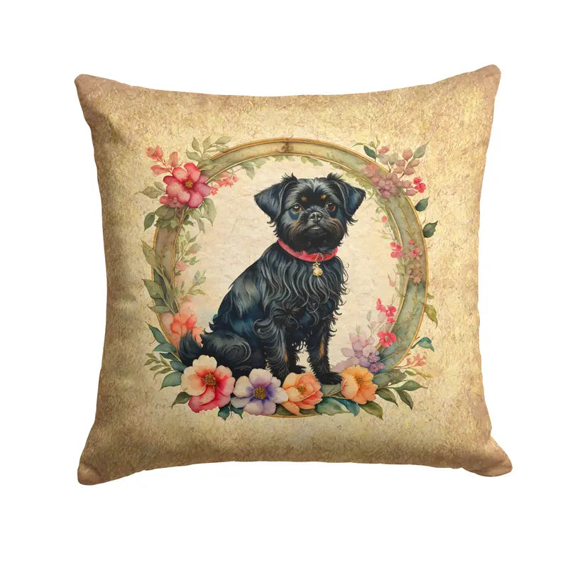 Affenpinscher and Flowers Pair of Pot Holders Caroline's Treasures