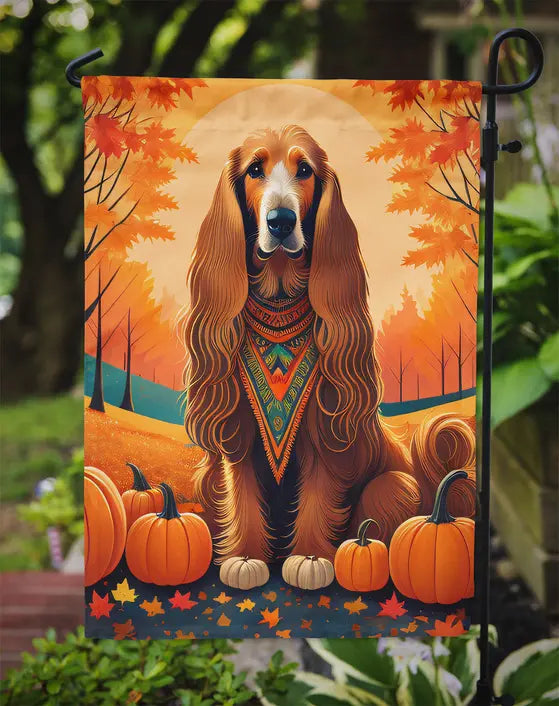 Afghan Hound Fall Garden Flag Caroline's Treasures