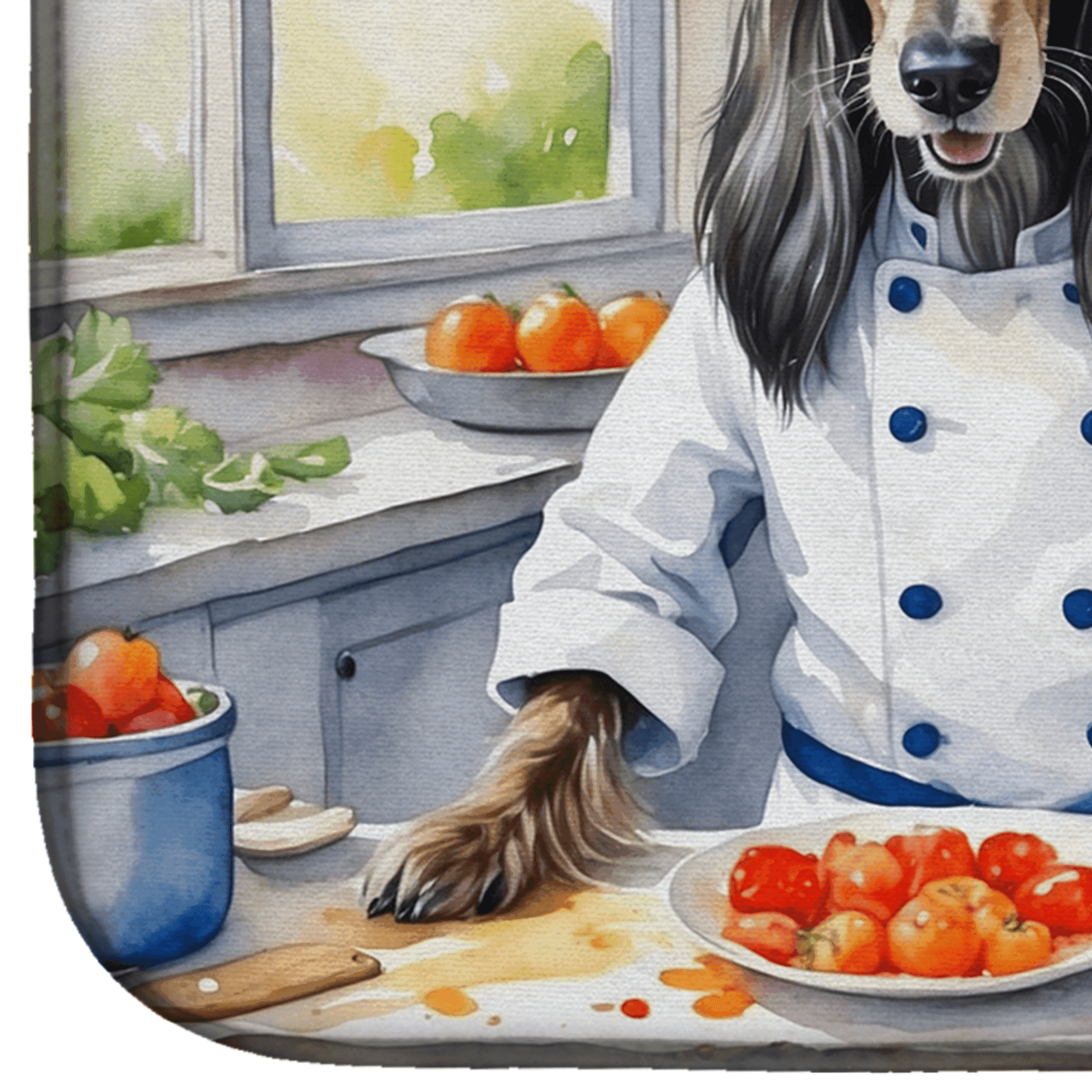 Afghan Hound The Chef Dish Drying Mat Caroline's Treasures