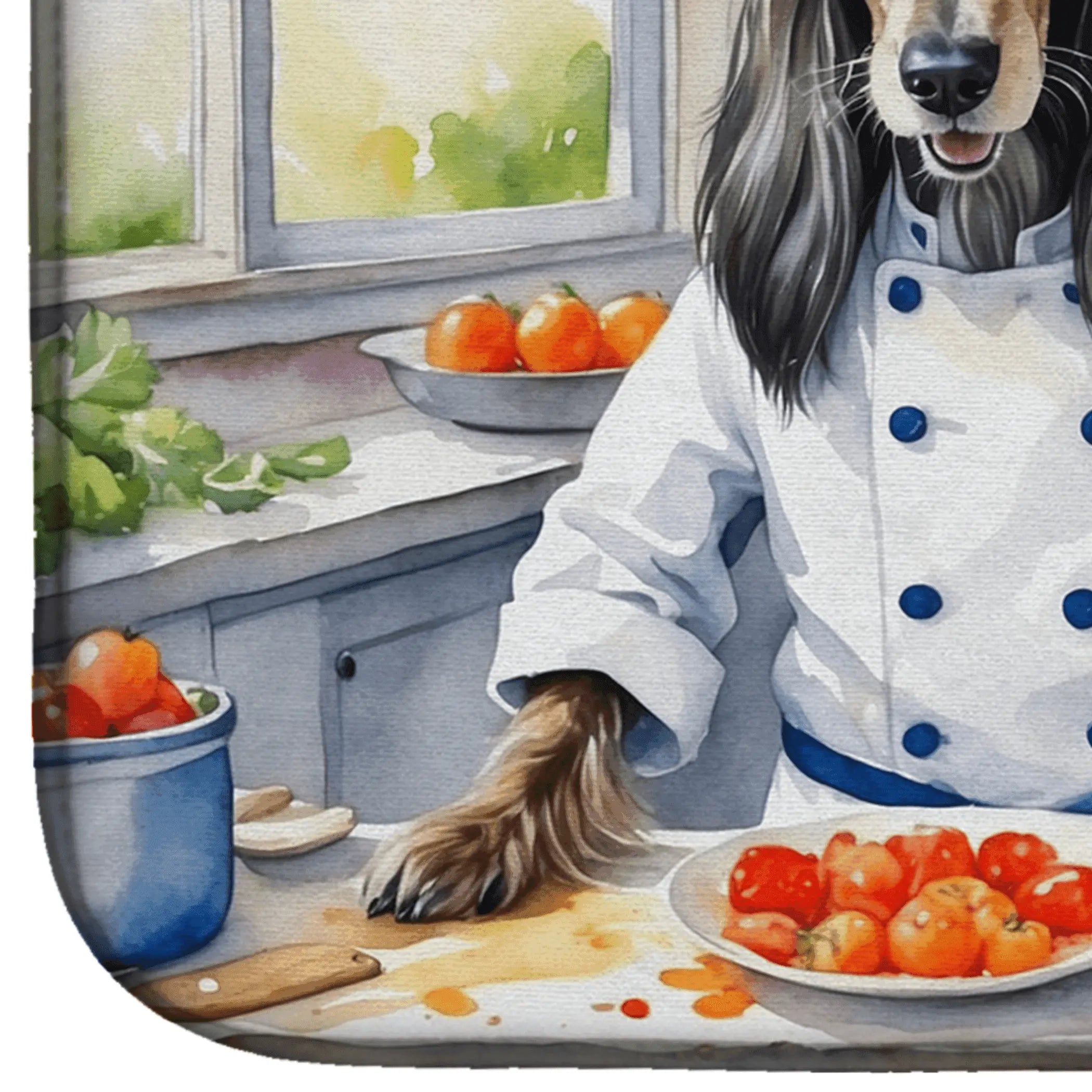 Afghan Hound The Chef Dish Drying Mat Caroline's Treasures