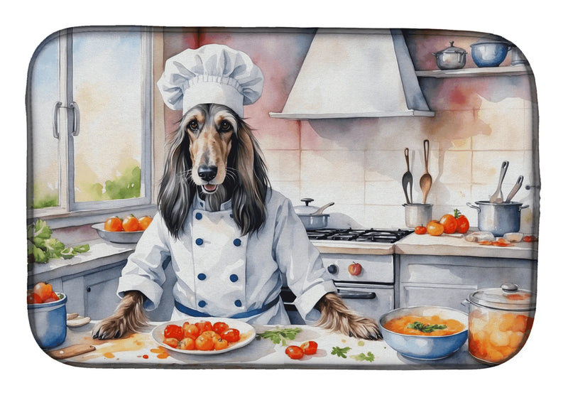 Afghan Hound The Chef Dish Drying Mat Caroline's Treasures