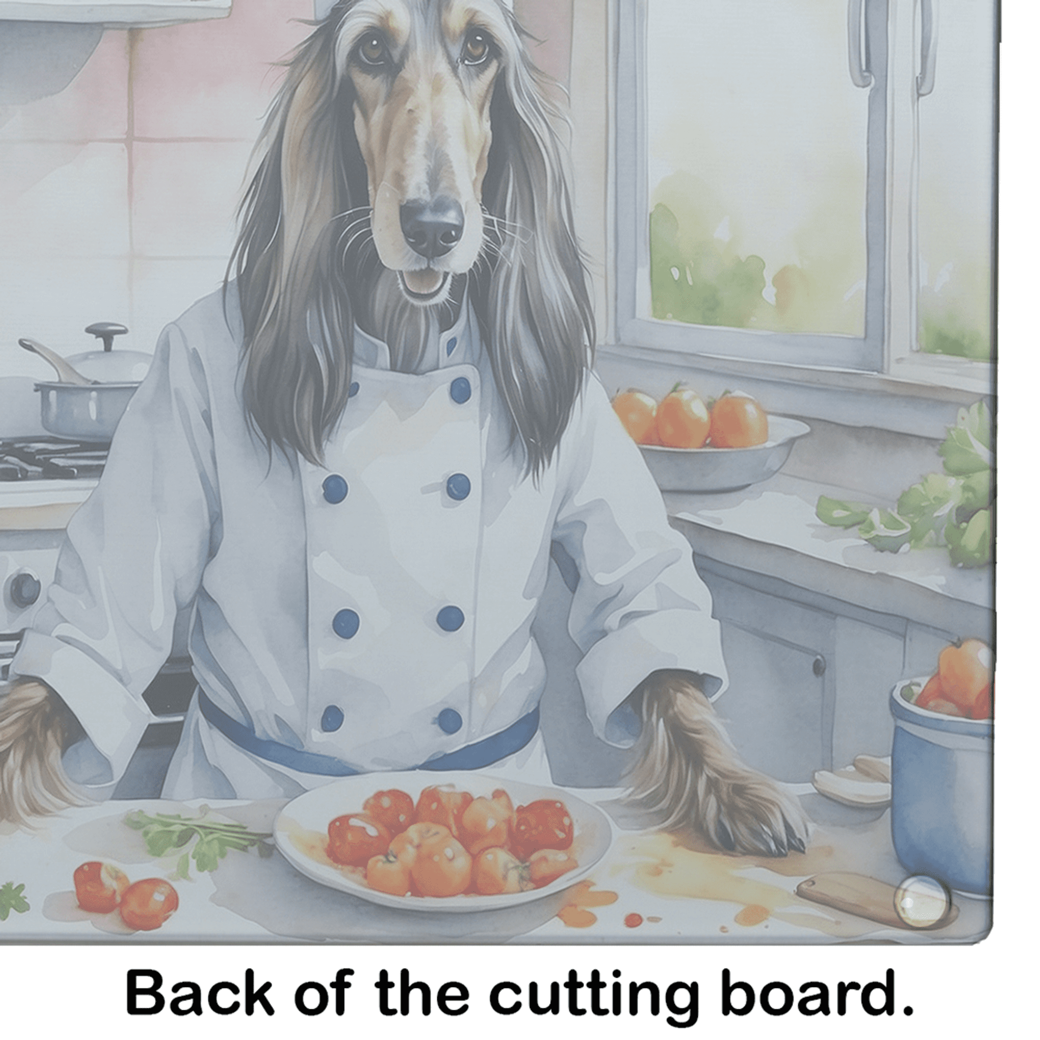 Afghan Hound The Chef Glass Cutting Board Caroline's Treasures