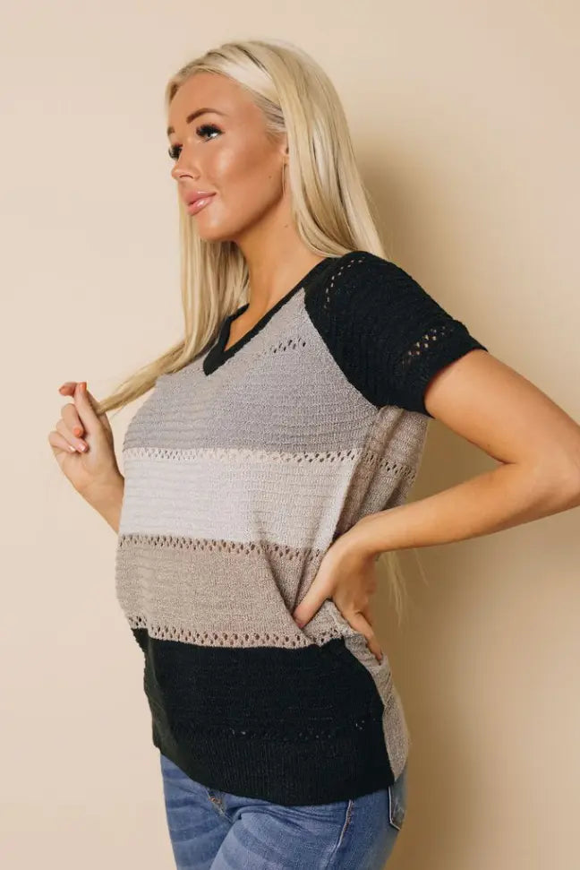 Aiden Multicolor Stripe Top Stay Warm in Style