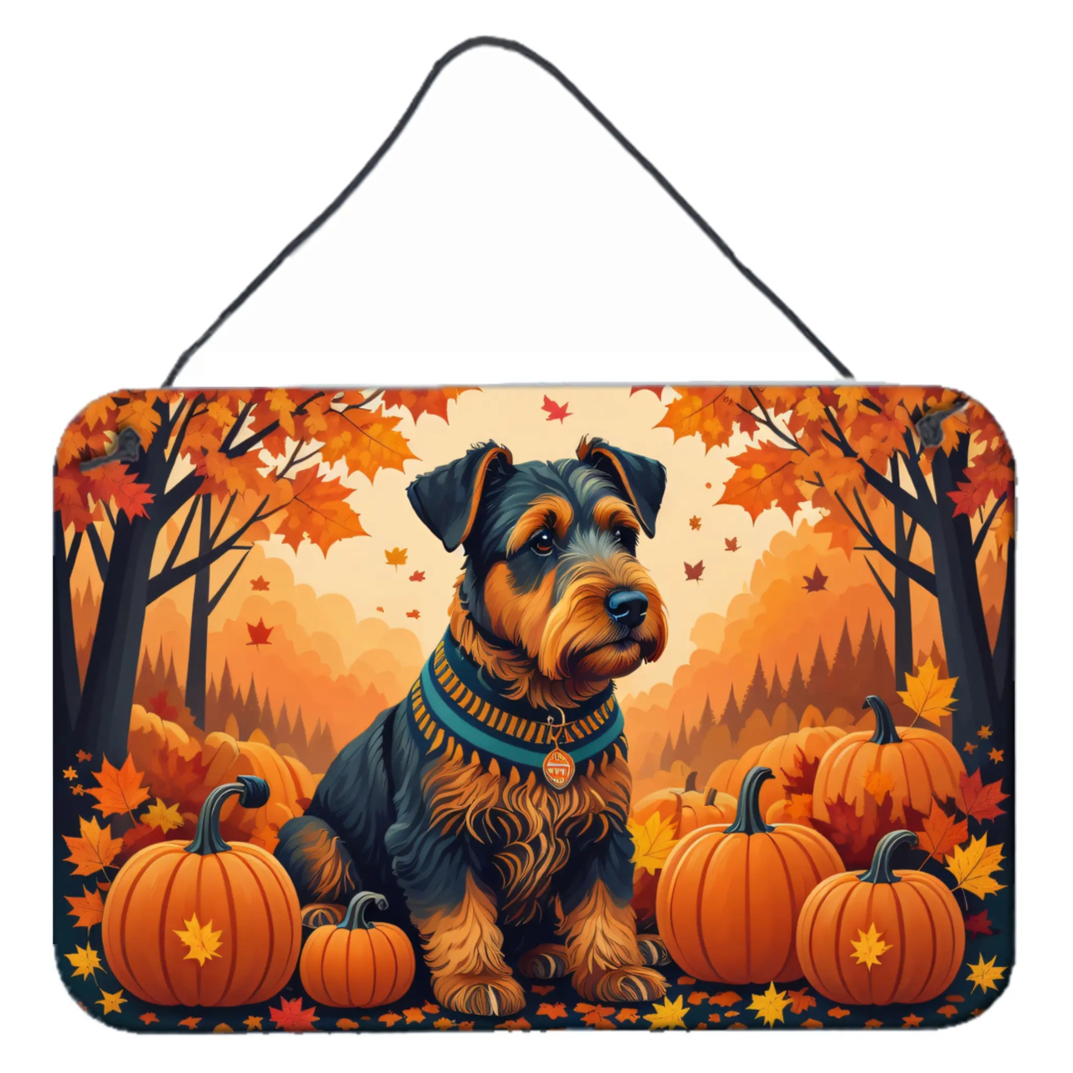 Airedale Terrier Fall Wall or Door Hanging Prints Caroline's Treasures