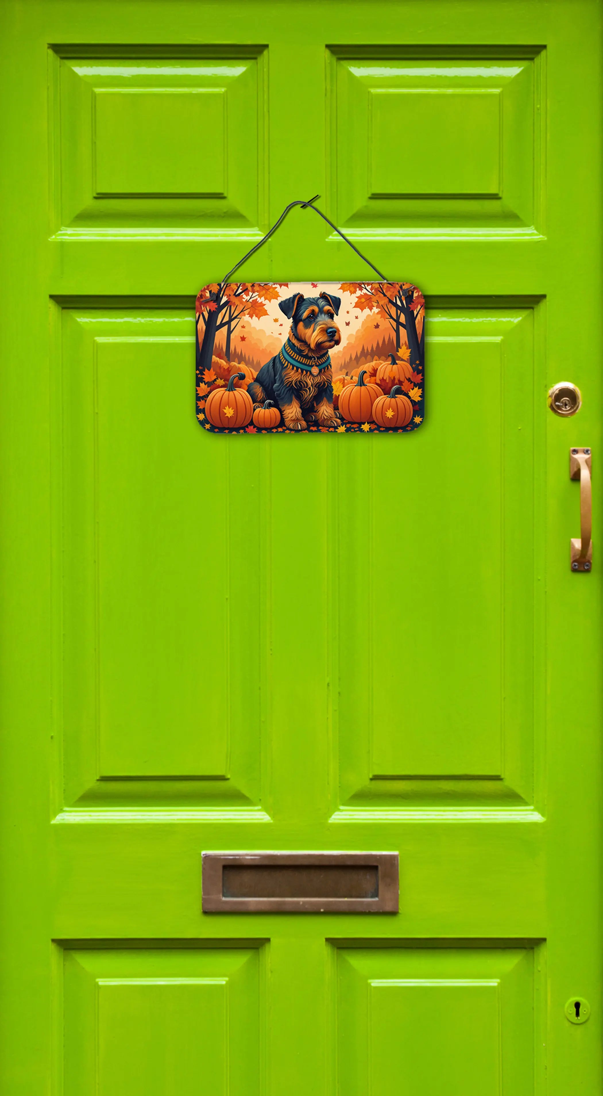 Airedale Terrier Fall Wall or Door Hanging Prints Caroline's Treasures