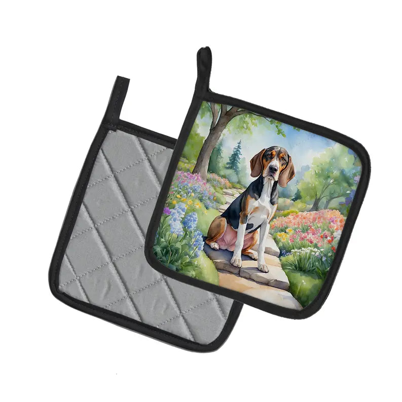 Airedale Terrier Spring Garden Pair of Pot Holders Caroline's Treasures