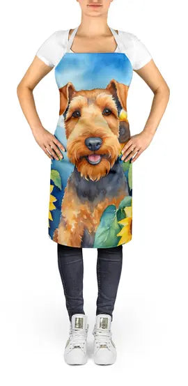 Airedale Terrier in Sunflowers Apron Caroline's Treasures