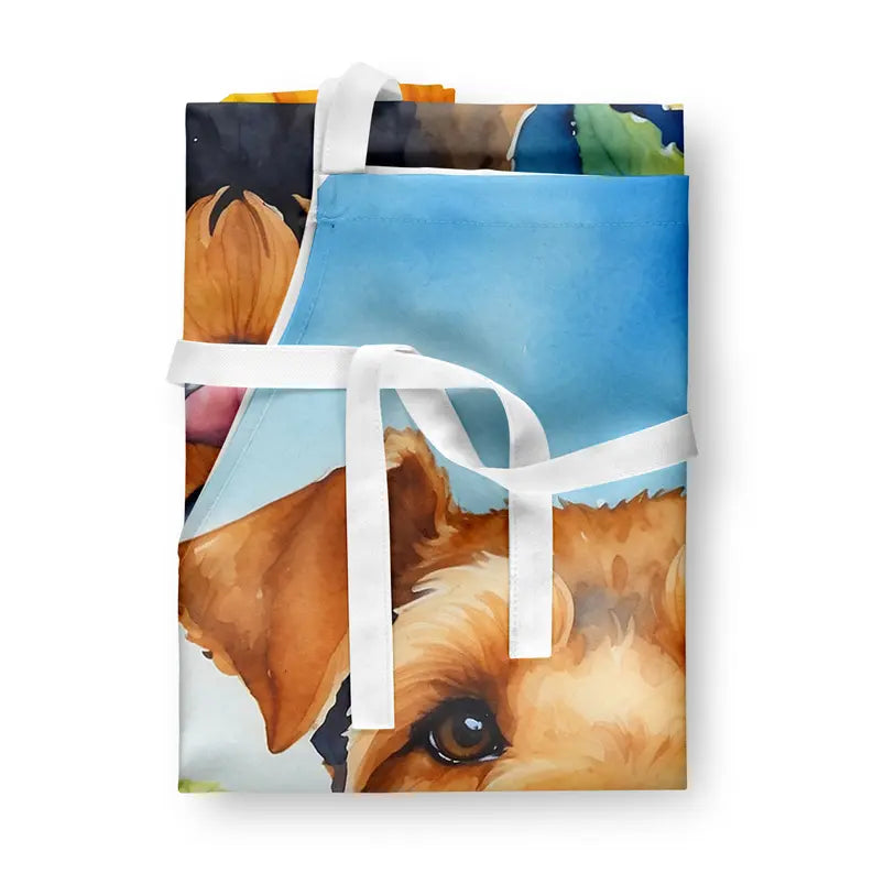 Airedale Terrier in Sunflowers Apron Caroline's Treasures