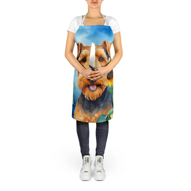 Airedale Terrier in Sunflowers Apron Caroline's Treasures