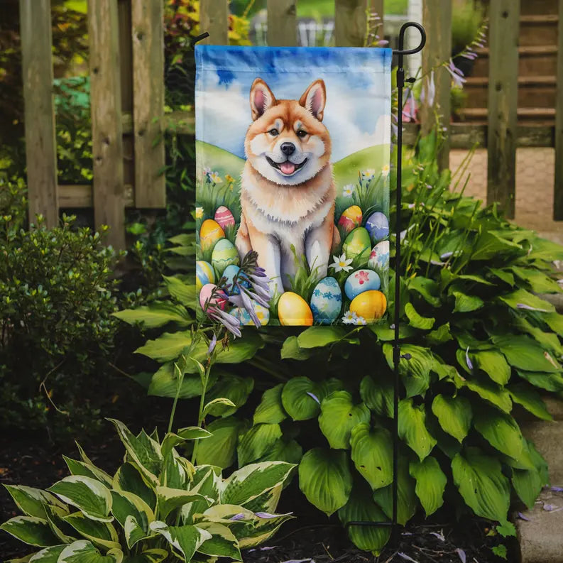 Akita Easter Egg Hunt Garden Flag Caroline's Treasures