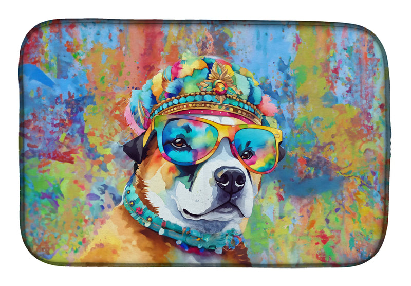 Akita Hippie Dawg Dish Drying Mat Caroline's Treasures