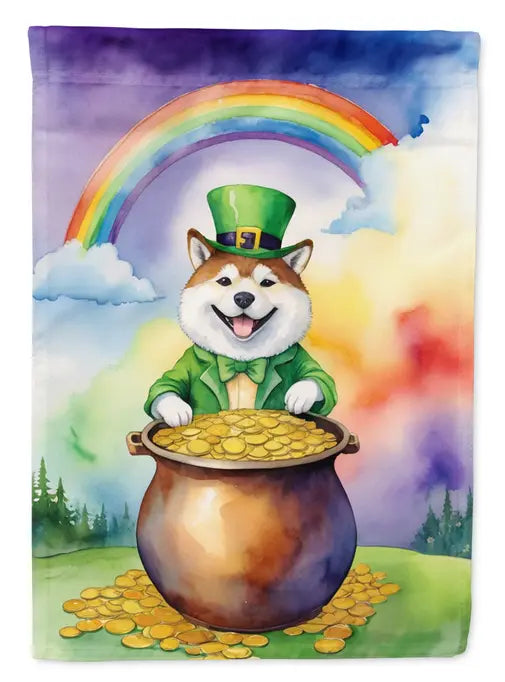 Akita St Patrick's Day Garden Flag Caroline's Treasures