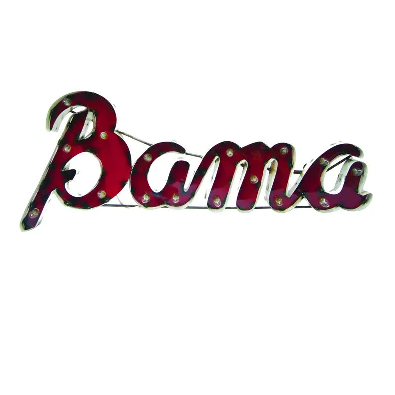 Alabama "Bama" Lighted Reycled Metal Wall Decor LRT SALES